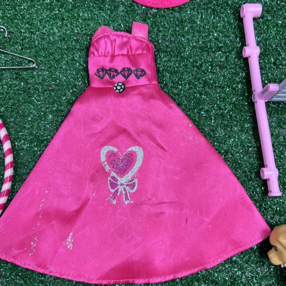 Barbie‎ Lot Of Accessories Dress Hanger Table Wheel Dog Hula Hoop
